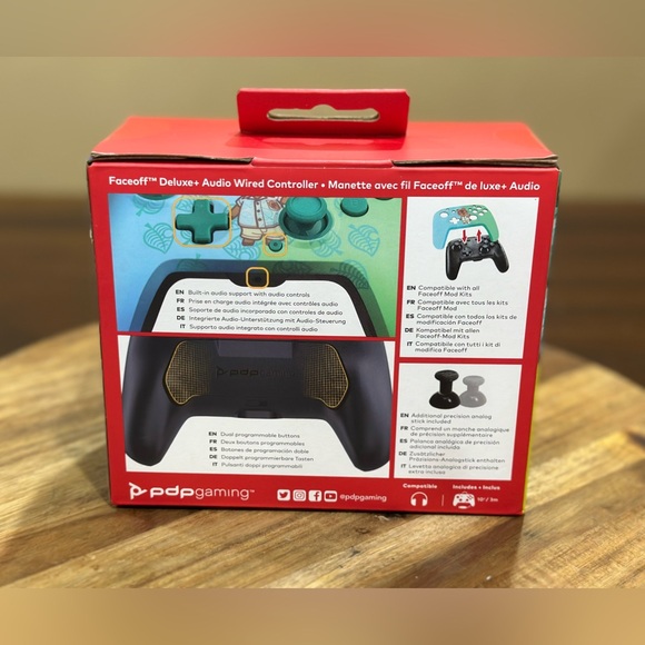 Nintendo Switch PDP Faceoff Deluxe+ Audio Wired Controller Animal Crossing NWT - Picture 3 of 8